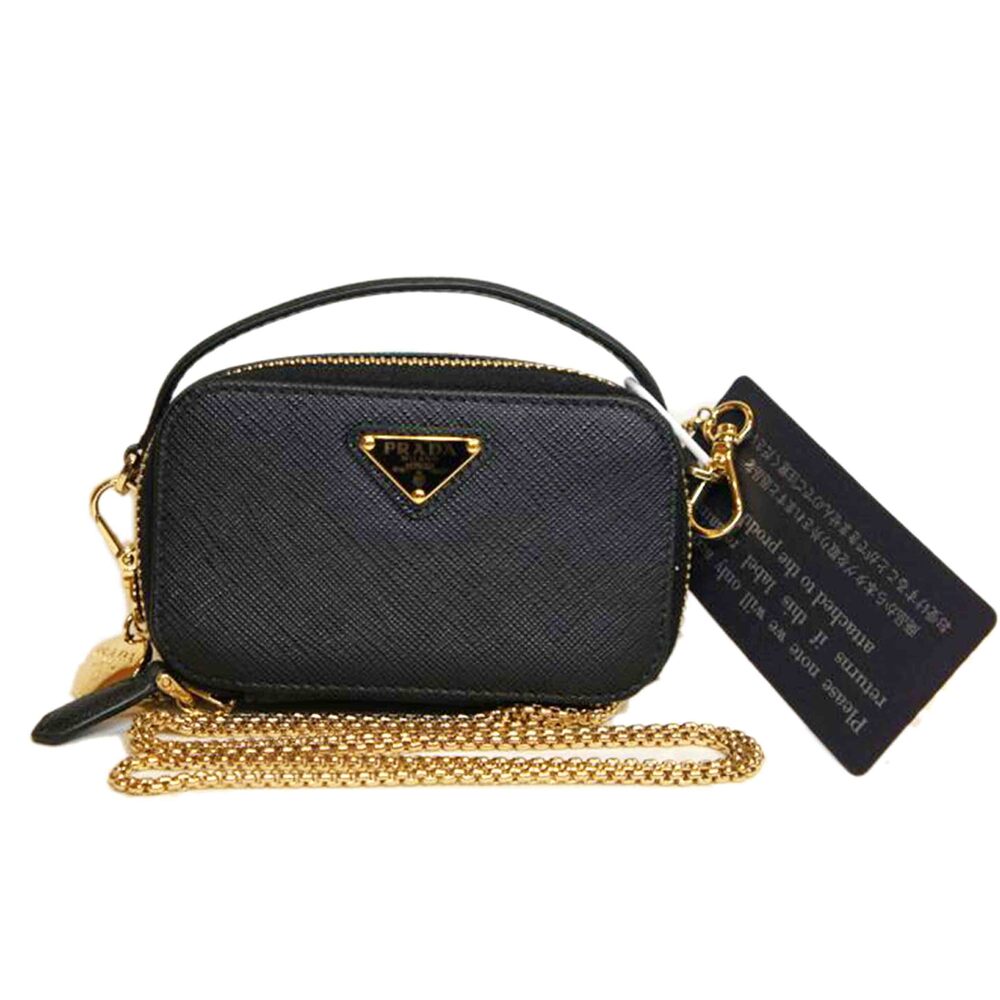 Prada Saffiano Leather Chain Pouch